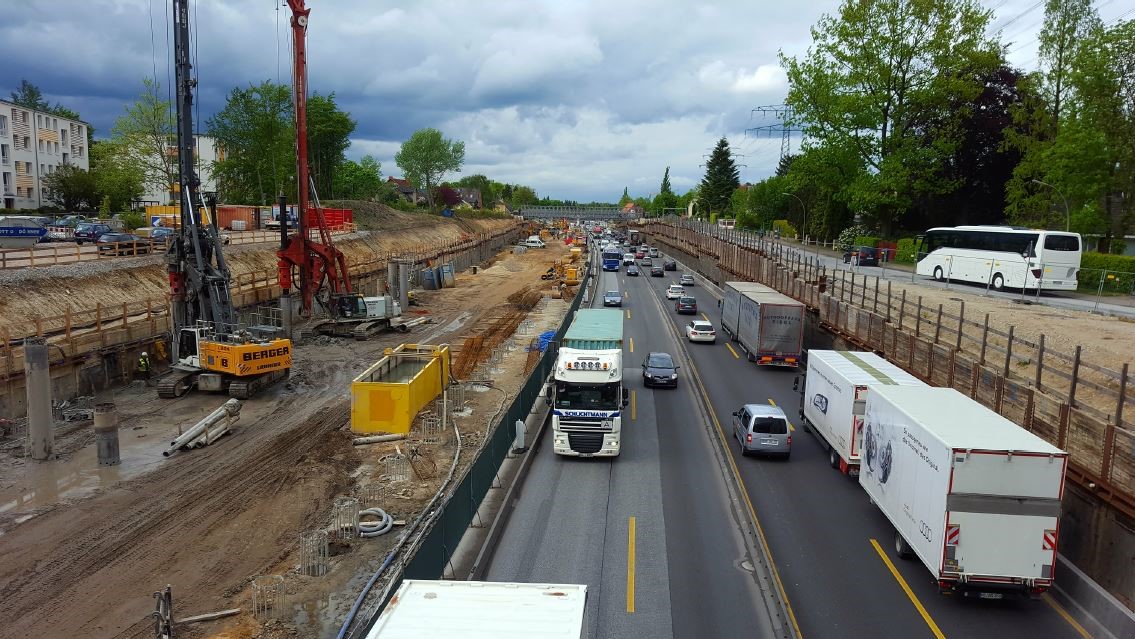 Baustelle Lärmschutzdeckel in Schnelsen